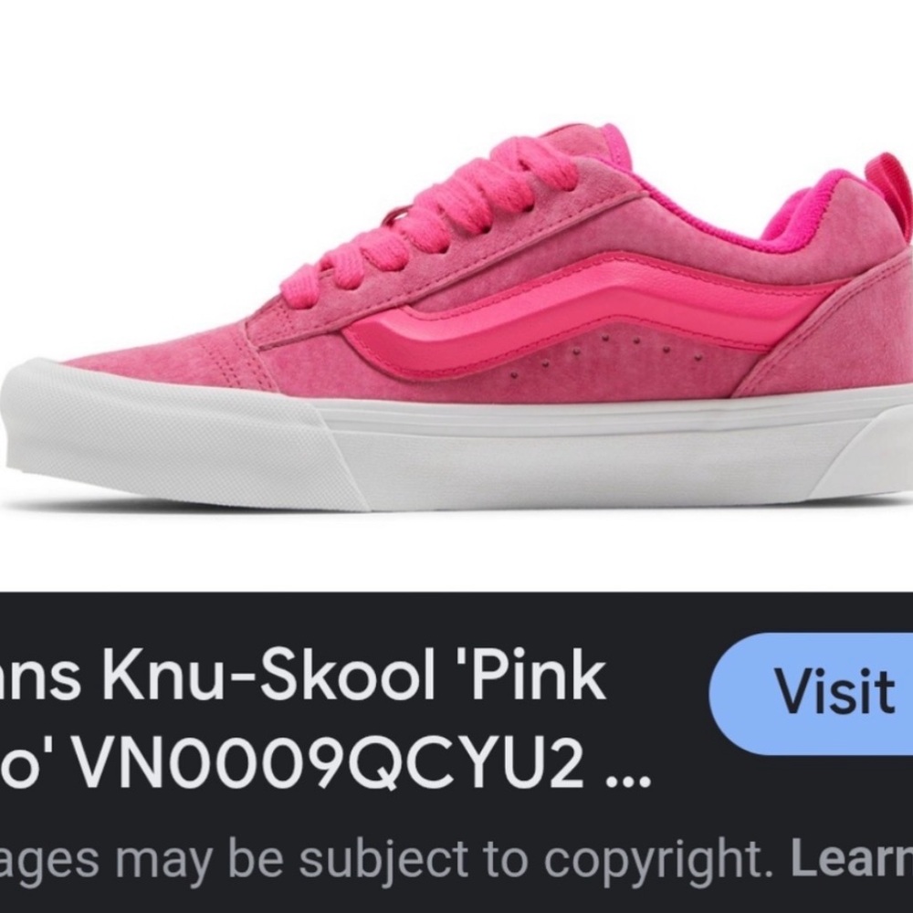 HOT Pink Knu skool vans, worn a few times. Size 9 in Women’s